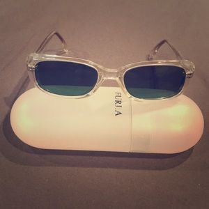 Furla clear sunglasses, lightly used